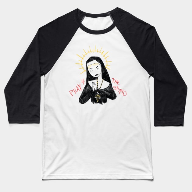 Pray Baseball T-Shirt by alexacassaro